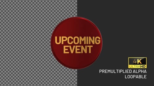 Próximos eventos Insignia de bucle giratoria con canal alfa