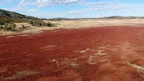 Luftaufnahme von Dry Lake Cuyamaca, Kalifornien, USA