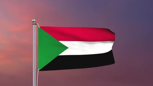 Realistic Waving Sudan Flag for National Identity Projects