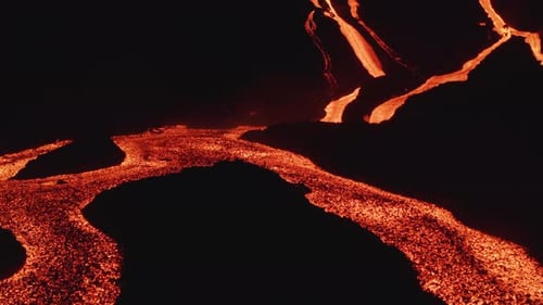 Aerial view of Volcan Cumbre Vieja, La Palma, Canary Islands, Spain.