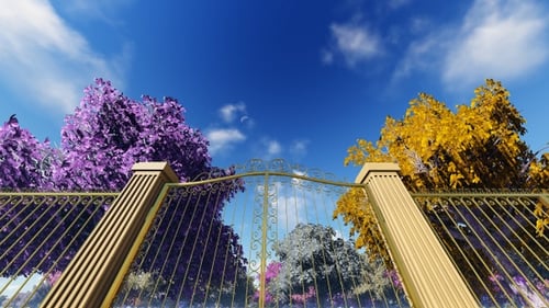 Entrée au fond du jardin