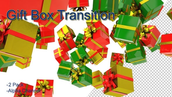 Falling 3D Gift Box Holiday Transitions, Transitions Motion Graphics ft ...