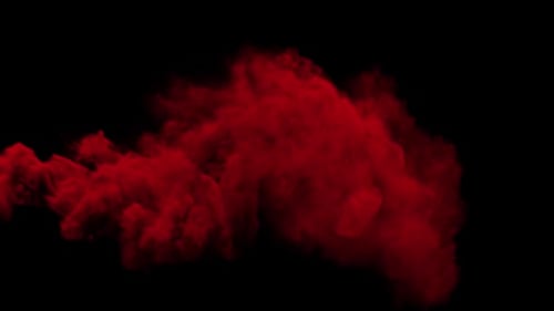 Dynamic Red Smoke Cloud Flowing Effect