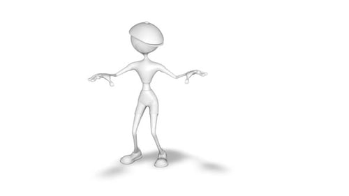 Modern Minimalist 3D Figure Dancing Animation