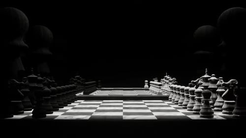 3D Cinematic Chess Board Game Intro