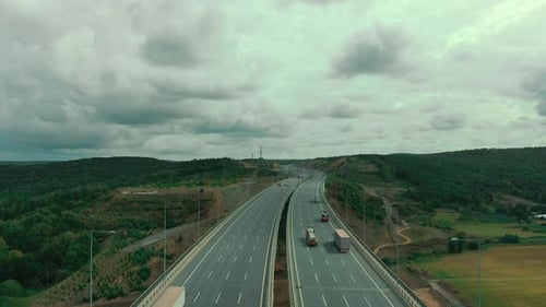 Highway drone footage
