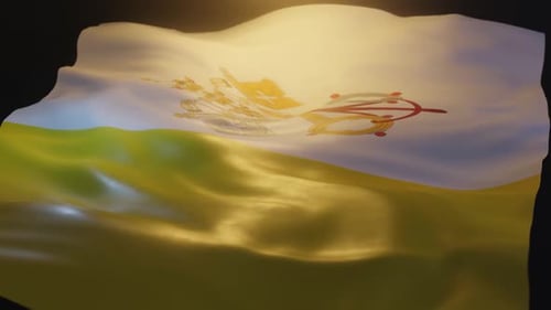 Realistic Slow Motion Waving Vatican City Flag