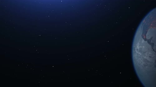 Brazil Map From Space at Night with City Lights Showing Human Activity Brazil