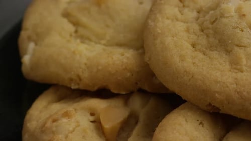 Close-Up of Freshly Baked Homemade Cookies