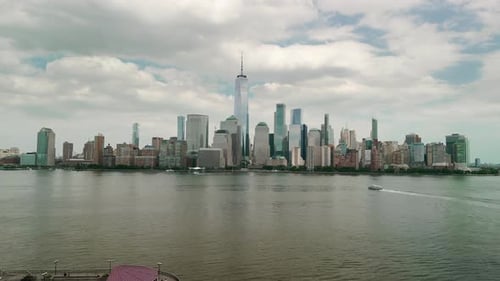 Aerial View Over Lower Manhattan