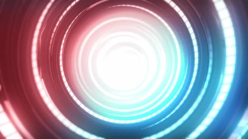 Futuristic Light Tunnel Abstract Background Animation