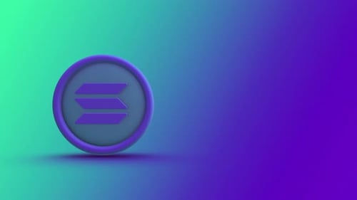 Solana Cryptocurrency Coin Background Loop