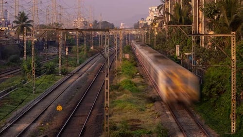 Timelapse of Mumbai local trains