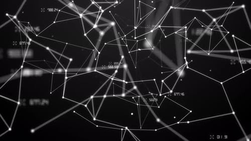 Abstract Digital Network Connecting Points and Data Visualization