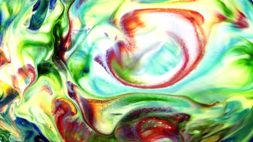 Colorful Abstract Paint Swirls in Mesmerizing Motion