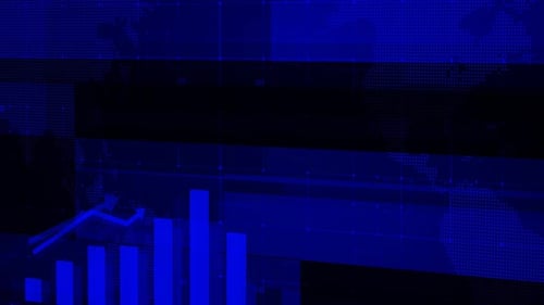 Animated Global Business Growth Bar and Line Graph