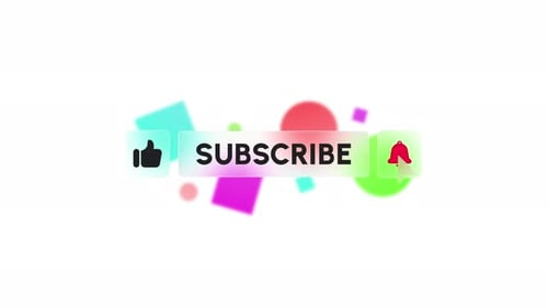 Youtube Abonnieren Buntes Glas Morphismus Effekt 4K