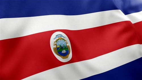 Realistic Waving Costa Rica National Flag Animation