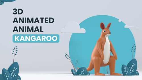 Stylized 3D Kangaroo Character Animation Loop