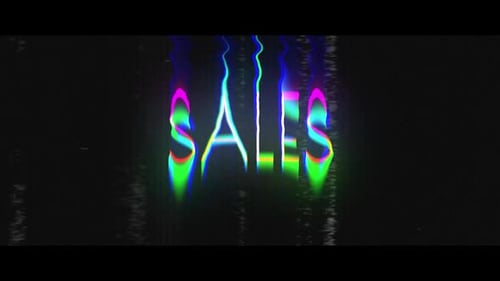Neon Glitch Text Animation with Distorted Effect