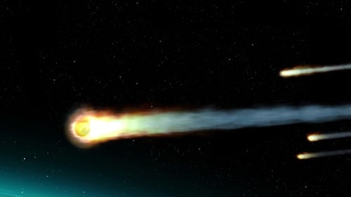 Asteroiden, Meteore, Brennen in der Atmosphäre, Erde, Realistisches Sehen