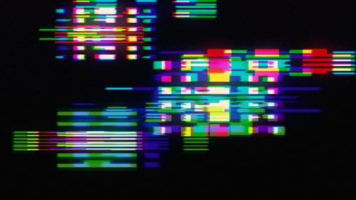 Digital Glitch Line Transitions and Overlays