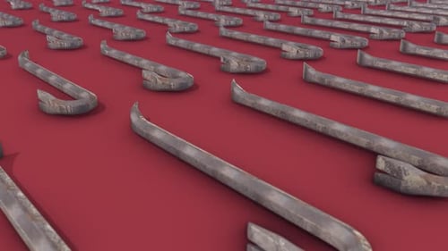 A Lot Of Crowbars In A Row 4k