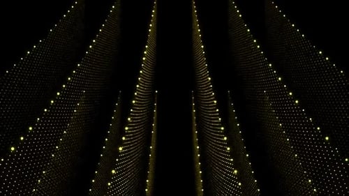 Animated Golden Geometric Particle Lines Background