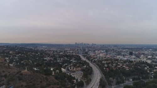 Los Angeles in Morning. California, USA. Aerial View