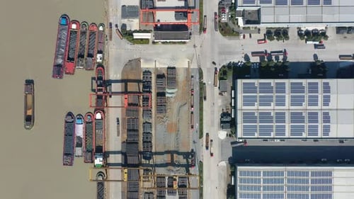 Container Freight Terminal with solar power station