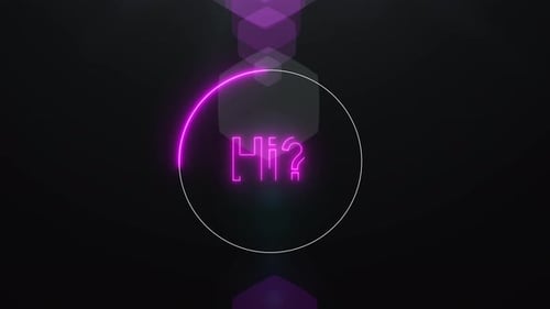 Vibrant Neon Circle Logo Reveal with Glowing Text Effect