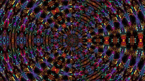Vibrant Abstract Hypnotic Kaleidoscope Background Loop Animation