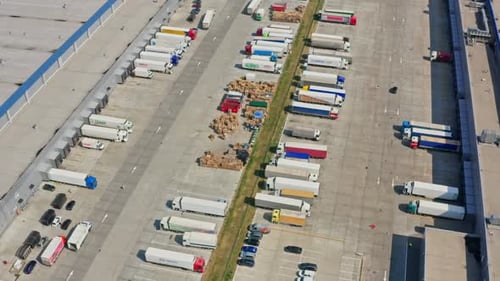 Transport Industry Aerial Cargo Business View Truck Technonlogy Logistic