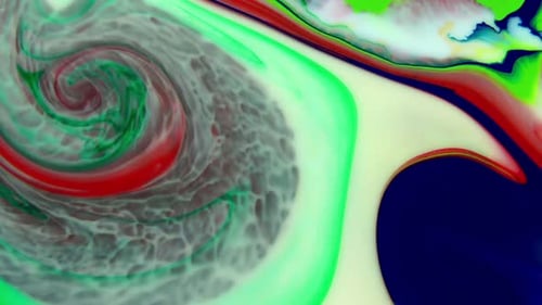 Colorful Paints Swirling in Abstract Motion