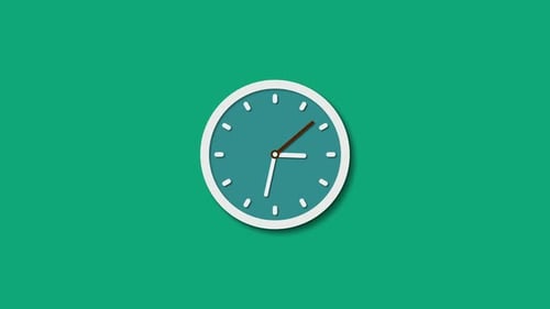 Counting down clock isolated animated