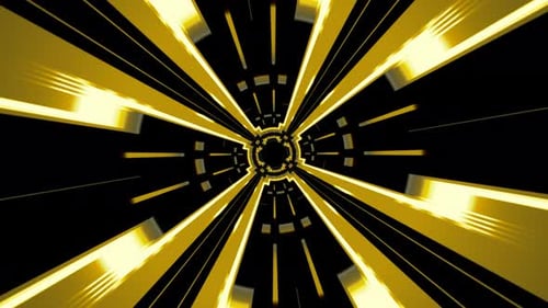 Futuristic Digital Tunnel Hyperspace Travel Animation