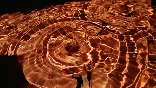 Dripping the cave puddle drop