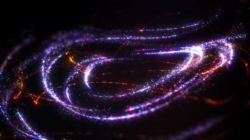 Abstract Glowing Particle Trails Loop Background Animation