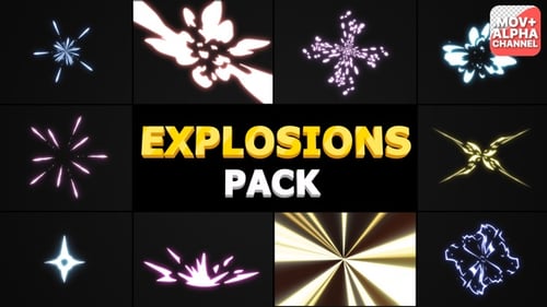 Hand Drawn Cartoon Explosion Effects Pack