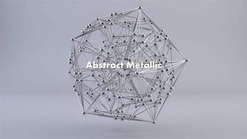 3D Abstract Geometric Network Structure Loop Animation