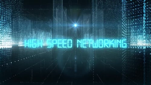Skyscrapers Digital City Tech Word High Speed Networking