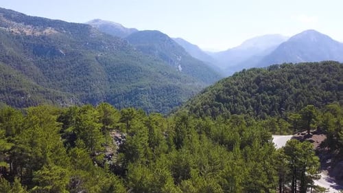 Aerial View of Lush Green Mountain Landscape