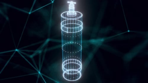 Gas Tank Hologram Close Up 4k
