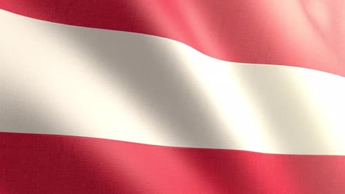 Realistic Waving Austrian Flag Seamless Loop