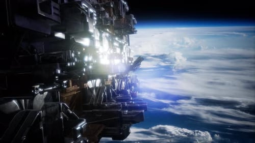 Mutterschiffe nehmen Position über der Erde für eine bevorstehende Invasion ein