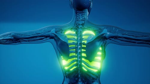 Science Anatomy Scan of Human Lungs
