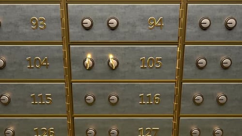 Fine Gold Bars Inside Safety Deposit Box