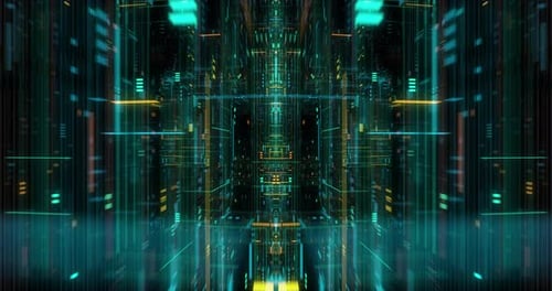 AI artificial intelligence and ML machine learning abstract concept