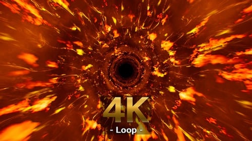 Melting Fire Tunnel 4K