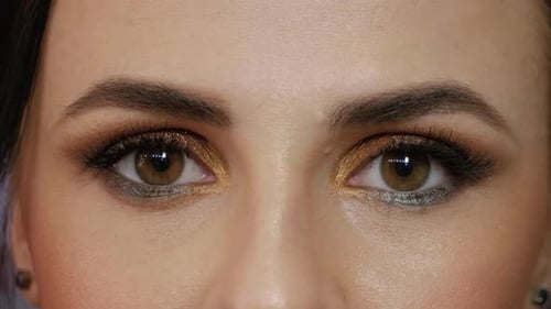 Beautiful Girl Closes Her Eyes